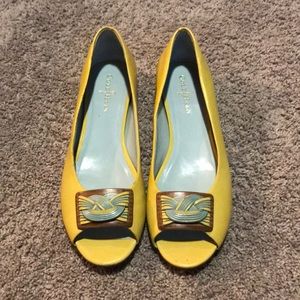 COLE HAAN Women's 9.5- Yellow & Blue Leather